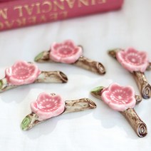 cocooning Lovely 도자기 나뭇가지 벚꽃 한송이 젓가락 수저받침 5pset, set