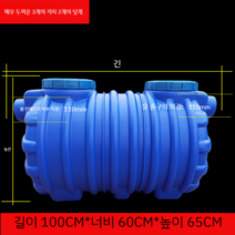 분뇨 정화조 농막 간이 단독 가로형 오물펌프 슬러지 파란색, 1개