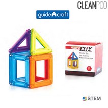 가이드크래프트 파워클릭스 오리지널 스타터 세트 나무블럭/가이트크래프트텍소/유아교구/원목장난감/놀이매트/블럭쌓기/원목블럭/숫자블럭/원목교구/도미노놀이, 단일 수량, 단일 수량