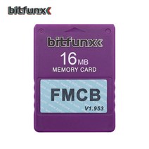 Bitfunx-FMCB 무료 McBoot 카드 v1.953 소니 PS2 플레이스테이션 2 용 8MB/16MB/32MB/64MB 메모리 OPL MC, 11 16MB-purple