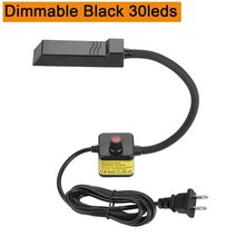 방폭등 LED 내압 산업용 슈퍼 밝은 6 와트 COB 재봉틀 라이트 AC110-265V 자석 장착 기본 구즈넥 램프 조명, 01 AC85-265V EU Plug, [11] Dimmable Black 30led
