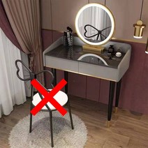 화장대 전신거울 수납 원목 엔틱 가벼운 럭셔리 침실 허영 메이크업 드레싱 테이블 가족 현대 간단한 여성, 21 Gray and black 80CM