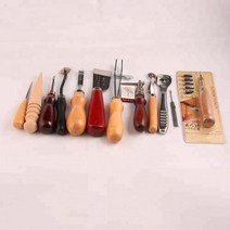 브라운 가죽공예키트 심심할때할만한것 목공배우기 홍대가죽공방 주말에뭐하지 50대취미 액티브시니어, 13 점 세트