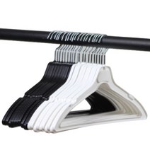 논슬립옷걸이 50개 정장옷걸이 어깨뿔방지 고급 코트 세탁소 옷걸이, 블랙