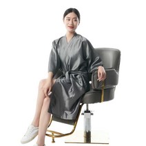 실크 미용 가운 10장 세트 미용실 이발 가운 컷트보 염색보 바버샵 헤어보, 블루x10장