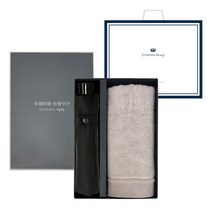 송월우산 3단컬러무지 풍차 160g 타올 칠순 기념 2p세트