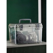 카메라 제습통 항습 상자 렌즈통 수납함 DSLR 방습고, 대형 평면형(투명 + 실리콘 씰)