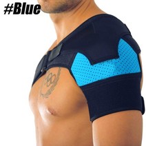 어깨아대 헬스 인대 압박 고정 양쪽어깨보호대 밴드 버팀대 - 찢어진 회전근개용 지지 및, 푸른