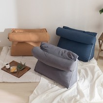 포근해 삼각 등받이 쿠션 / 편안한 등받침 집순이 필수템 허리 임산부 노인 베개 배게, 네이비