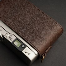 Design for Minolta TC1 Handmade Genuine Leather Camera Half Case Cover, 03 Coco