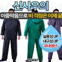 우비 이중막음 비걱정 no 신사우의, 네이비_L