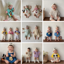 여름 2개월아기옷 50일 아기옷 8개월 3개월 돌 외출복 바디수트