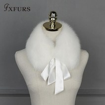 여우목도리 폭스 털 머플러 Fxfurs 패션 모피 스카프 진짜 너구리 개 모피 걸이 리본 진짜 모피 스톨 양모 코트 48cm