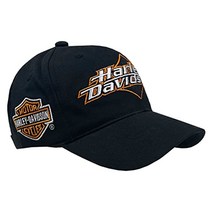 할리데이비슨 men39s embroidered 곡선 지폐 조절 가능한 야구 모자- 블랙