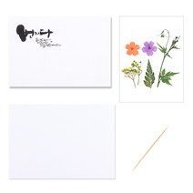 압화 캘리그라피엽서만들기세트 DIY / (문구 : 번지다) + 버베나디자인