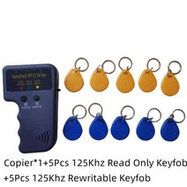 RFID복사기 rfid rfid태그 카드복사기 125KHz RFID 프로그래머 복사기 라이터 리더 ID 카드 복제기 및 키, 11 9