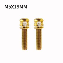 픽시 스템 Muqzi 자전거 나사 Mtb 줄기 티타늄 합금 M5 * 15 17 19 다리 전원 병 홀더 볼트 컬러 테이블 케, 23 2pcs M5-19 Gold