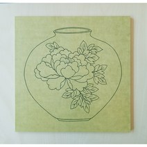 문화가게 민화체험 한지액자만들기4 (265x265) DIY용 반제품, 4번 화훼도
