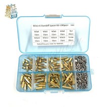 볼트너트 황동볼트 세트 240 개/대 M2 * l + 3mm M2.5/m3 6mm 육각 간격 나사 기둥 Pcb 마더 보드 스탠드 오프 스페이서 키트, 2.M2 mix