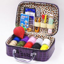 컬러풀 가정용 자취용 혼수용 휴대용 바느질 반짇고리 세트마스크증정, 퍼플, 1개