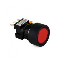 1A1B 푸쉬온 자동 복귀 리턴 스위치 매입형 원형 ON-(ON) 레드 16mm KPB160M-R1
