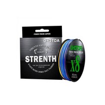 GHOTDA 멀티필라멘트 부드러운 낚싯줄 강한 내마모성 와이어 직경 0.128-.47mm 100M 8 가닥, Multicolor, 100M-X8-0.6