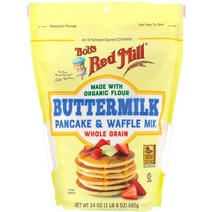 BOBS RED MILL 버터밀크 팬케이크 & 와플 믹스 통곡물