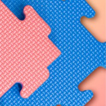 마피 충격흡수매트 홈짐 매트 홈트 방음 헬스, 블루&핑크