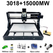 cnc 조각기 레이저 소형 미니 CNC 라우터 3018 프로 레이저 조각사 나무 DIY GRBL 제어 3 축 오프라인 Pcb, 06 15W_02 With Offline