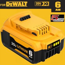 20V 6.0Ah XR 리튬 Ion 배터리 DEWALT 디월트 20 볼트 맥스 DCB206-2 DCB205-2 DCB184