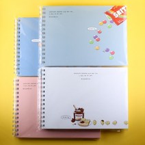 몽알몽알 4000 드로잉노트 무선스프링 좌철 하드커버, 화이트