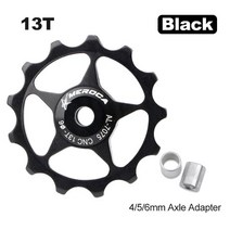 LTWOO-자전거 세라믹 베어링 탄소 섬유 18T 풀리 휠 세트 시마노 105/UT/Ultegra/DURA ace용 후방 변속기 가이드 휠, 13T Black