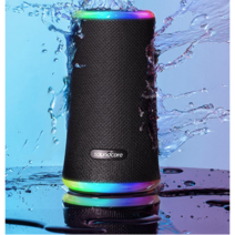 앤커 사운드코어 플레어2 360도 LED 블루투스스피커 A3165, 검은색