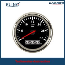 85MM 3000RPM 게이지 디젤 엔진 타코미터 센서 7 색 백라이트 12V 24V RPM 시간 계 REV 카운터 디지털 Hour, 02 3K BS