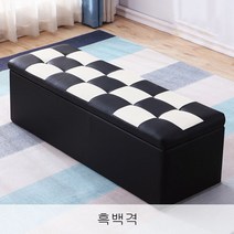 뉴타임즈8 매장용소파 수납용소파 현관의자 직사각형의자 휴개실소파 보조의자 스툴으자 D5A10 601 +사은품증정, 14 흑백격