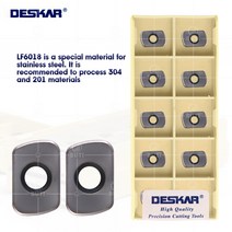 밀링기계부품 DESKAR 100% CNC 선반 커터 카바이드 인서트 밀링 터닝 공구 절삭 부품 EPNW0603TN-8 LF6018, [01] EPNW0603TN8 LF6018, [01] 10PCS