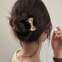 키메라제이 리본 메탈 올림머리 비녀 유핀 헤어핀