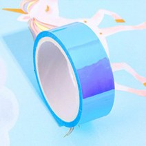 리듬체조 리본 나만의 리본 디자인5m 리듬 체조 장식 홀로그램 RG 프리즘 반짝이 테이프 후프 스틱 500cm, 04 파란