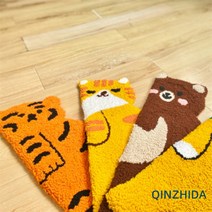 귀여운 동물 DIY 펀치니들 러그 만들기 세트 스킬 자수 패키지 인테리어 소품 Zuhty 증정, 곰돌이