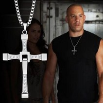 모스부호목걸이 miqiao fast and furious 6 7 8 hard gas Actor 힙합 도미닉 토레토 크로스 펜던트 for men friend gift 목걸이