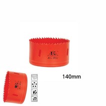 디앤씨공작소 바이메탈 홀쏘 홀컷터 홀쇼 140MM 목공용홀쏘 목재구멍뚫기 롱홀쏘, 1개