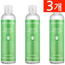 시크릿키 대용량 알로에 수딩 모이스트 토너, 3개, 250ml