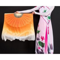 Yangko 무대 공연 접이식 선풍기 밸리 댄싱 실크 팬 베일 민속 예술 빅 사이즈 75cm29.5 인치, 2pcs right hand, Option11