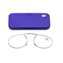 코받침없는안경 코 안경 Pince-Nez 클립 독서 거품 돋보기 남성용 라운드 프레임 없음