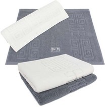 송월타월 격자 빨아쓰는 순면발매트, 진회색1장