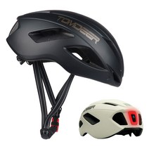 톰디어 후미등겸용 에어로 전동킥보드 자전거헬멧, 에어로헬멧, 블랙(55~60cm)