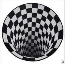 착시 북유럽 이케아 러그 입체 3D 원형 사계절 침실 거실 카페트 타일 미드센츄리 감성 명품 라탄 사이잘룩 방수 카펫트 페르시안 단모 방바닥 타일 미니 대형