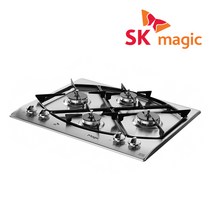 [할인쿠폰지급중] SK매직 2구/3구/4구(285x485/560x430-440/560x480/728x495mm) 가스 레인지 쿡탑 렌지 모음 GRAB221K 외, 배송만, LPG_4구_실버(코드식), GRAB420K(560x480)