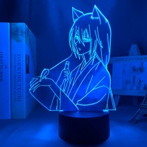 애니메이션 Led 라이트 카미사마 키스 토모에 피규어 침실 장식 야간 조명 생일 선물 3d 램프 만화 키스|LED Night Lights|, 1개, 16 color with remote, 단일