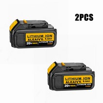 디월트배터리 디월트 원래 20v 8.0ah max xr 배터리 전동 공구 교체 dewalt dcb184 dcb181 dcb182 dcb200 20v 8a 18volt 호환, 18v, 협력사, 2pcs 8ah 배터리
